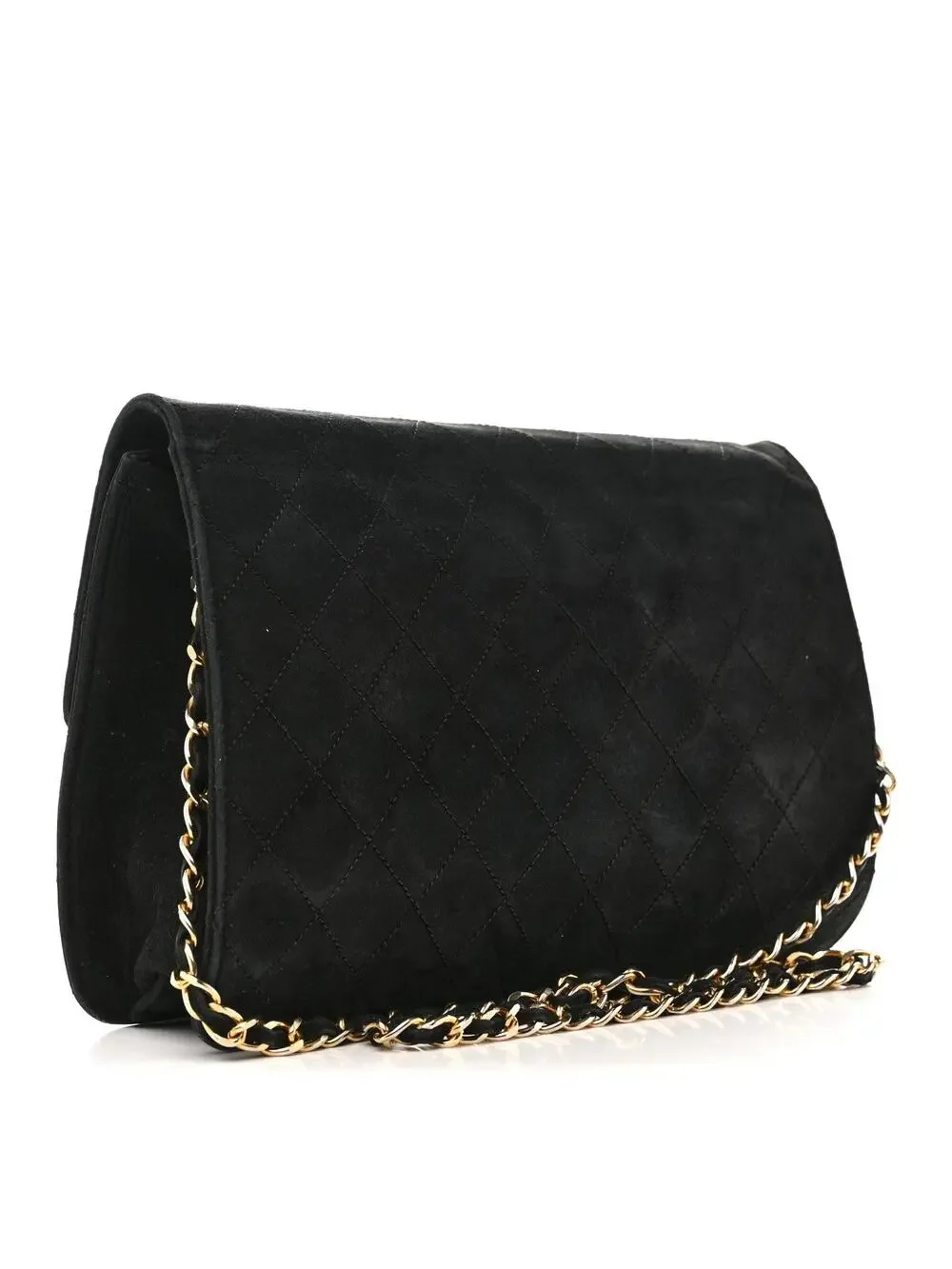 Chanel Suede Quilted Medium Single Flap #295679C22B